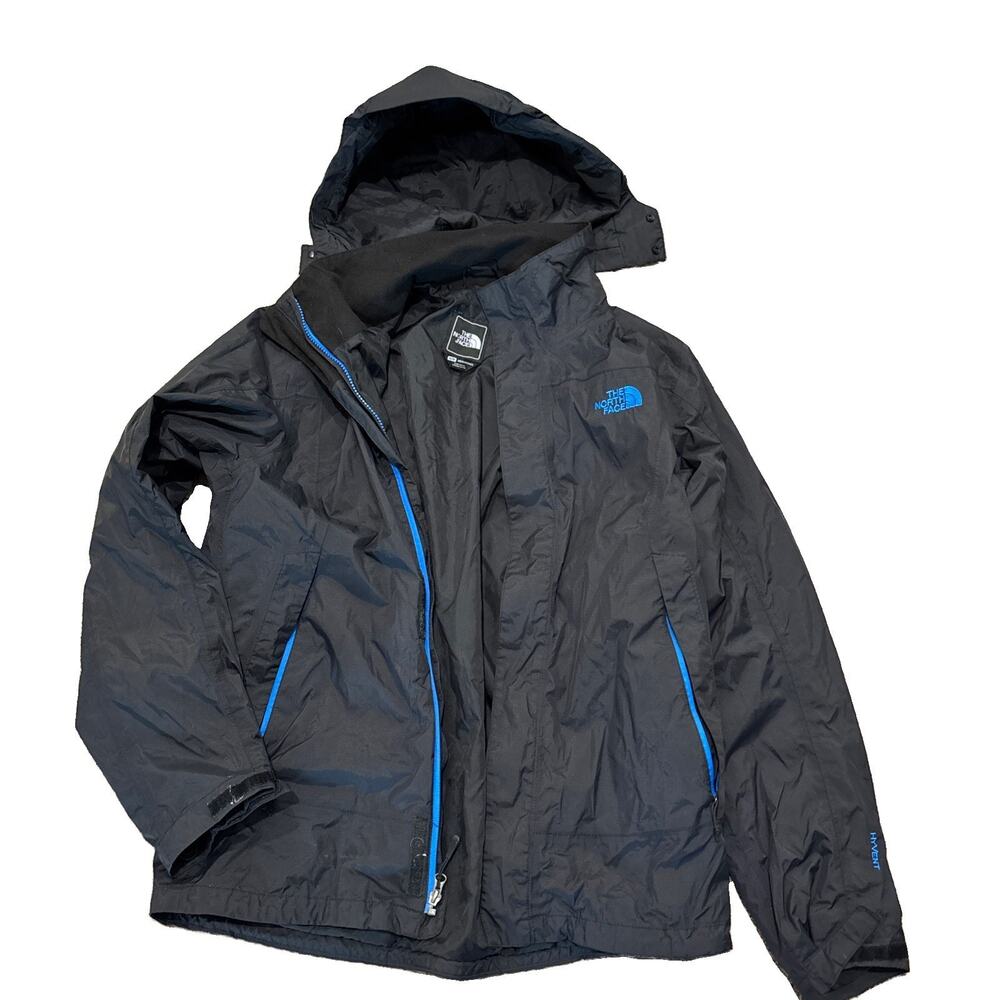 Men’s The North Face Size Medium Black Blue Shell Hyvent Light Jacket Ripstop